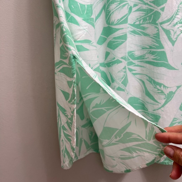 Melissa Odabash Tunic Shirt Dress Cover Up Pockets Roll Tab Sleeve Green Size S - Picture 8 of 10